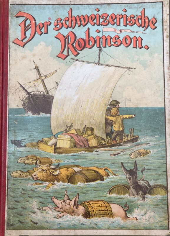 Robinson-Bibliothek. Titelseite vom Schweizerischen Robinson von 1893.