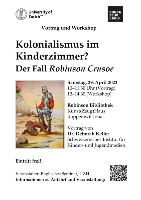 Flyer Workshop Robinson Crusoe Kinderliteratur